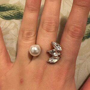 Pearl and Crystal Ring